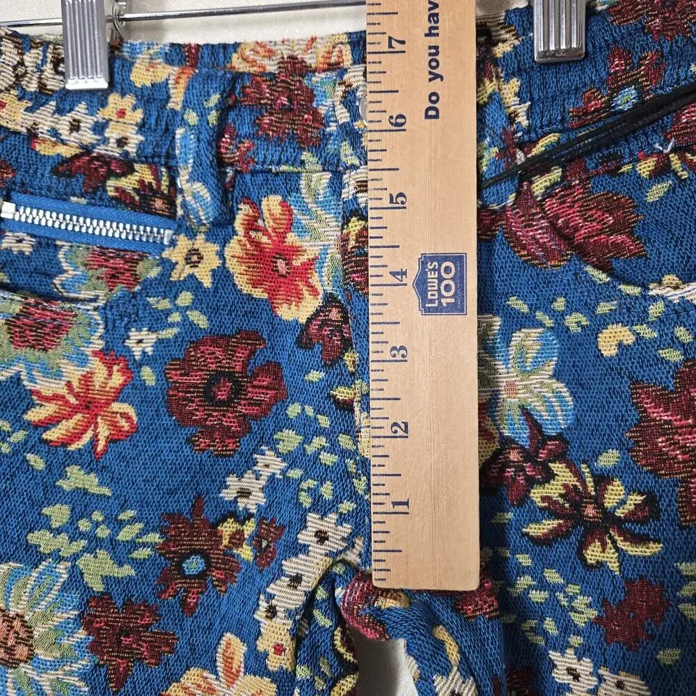 Rockstar Original Finn Slim Flare Tapestry Pants Boys sz 5T Blue Multi Floral - Picture 15 of 16
